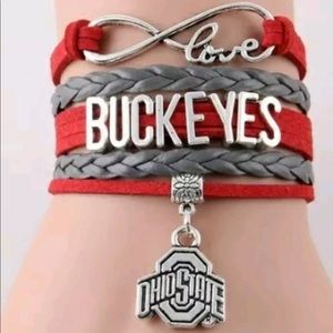 Ohio State Buckeyes Adjustable Football bracelet
